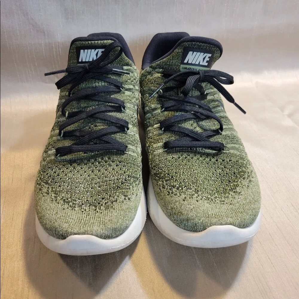 Nike Lunarlon Flyknit Women Green Shoes Sneakers 7